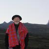 Bill with Mt. Kenya peak in the background...His Masai blanket